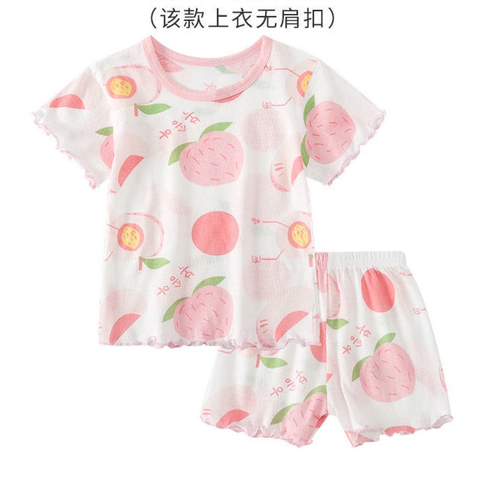 Bộ Đồ Mặc Ở Nhà Bằng Lụa Lạnh Tay Ngắn Thoải Mái Thời Trang Mùa Hè Cho Bé Gái