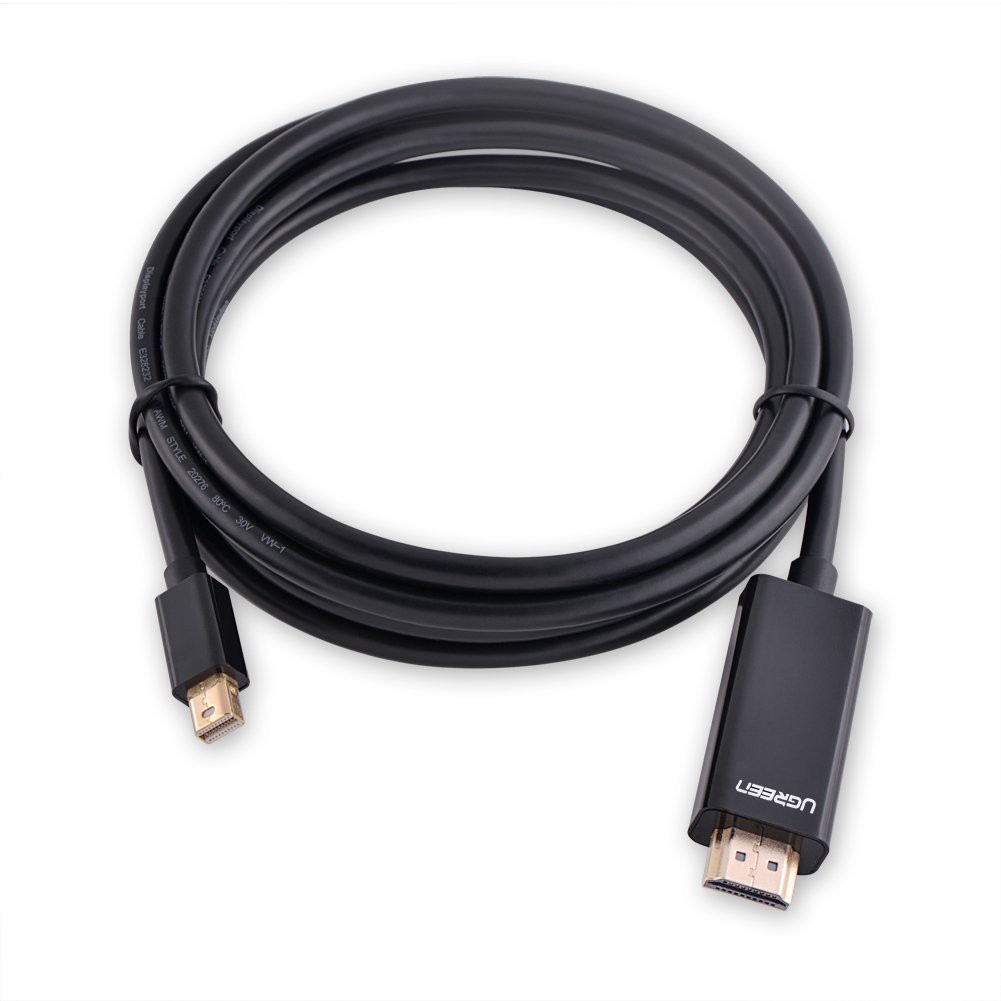 Cáp chuyển đổi mini DisplayPort sang HDMI chính hãng UGREEN MD101 hỗ trợ 4K - Hàng phân phối chính hãng