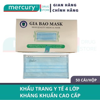 KHẨU TRANG 4 LỚP GIA BẢO MASK ( hộp 50 cái)