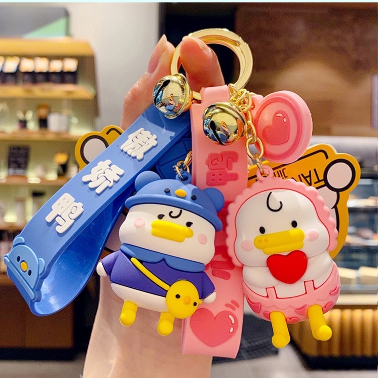 Móc khóa Bé Vịt Baby mặc tã siêu dễ thương, chắc chắn, màu sắc sặc sỡ Hàng Loại 1