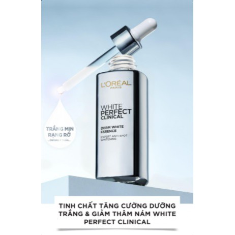 Tinh Chất Tăng Cường Dưỡng Trắng Da, Giảm Thâm Nám L'Oreal Paris White Perfect Clinical Pháp 30ml