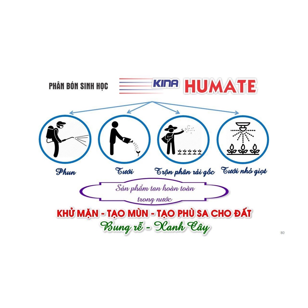 Phân bón sinh học Kina Humate - Túi 1kg