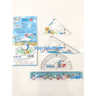 Bộ Thước Kẻ Êke Doraemon điểm 10 TP-SR09/DO combo 4 cây