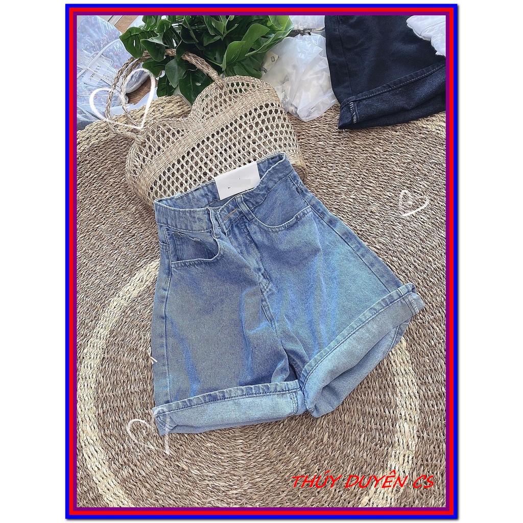 Quần SHORT JEAN NGỐ XUÔN ( dài hơn short, màu: xanh-trắng-đen) siêu đẹp DUYEL-46