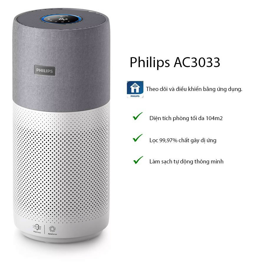 Máy lọc không khí Philips - Dòng 3000i AC3033/10 - Hàng Chính Hãng