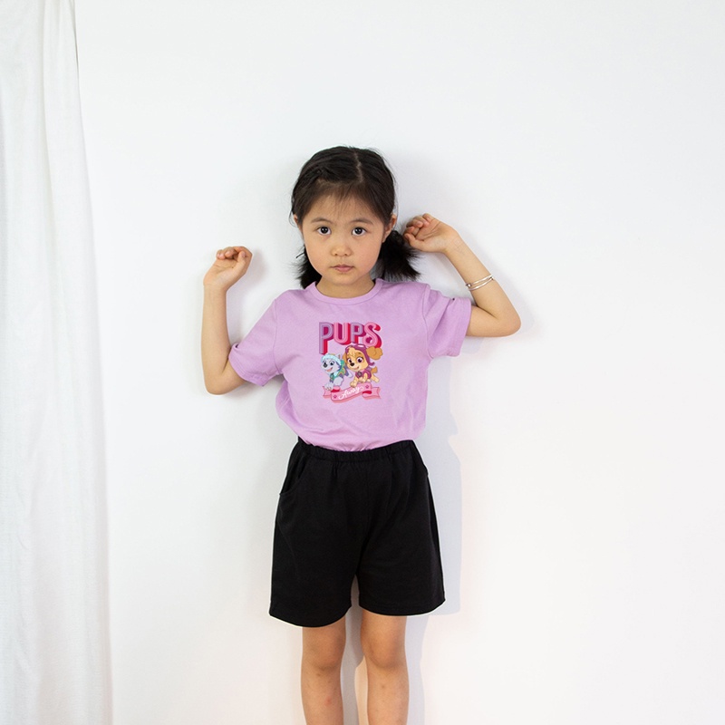 Áo Thun Tay Ngắn Cổ Thuyền Chất Liệu 100% Cotton In Hình Paw Patrol 8 Màu AA016