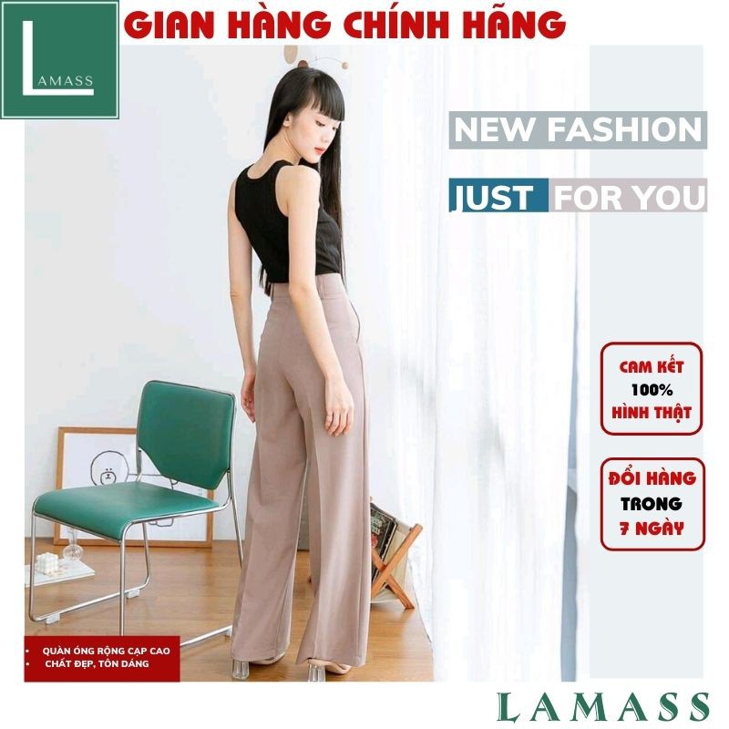 Quần vải ống rộng nữ 🌺quần ống rộng nữ 💚quần tây nữ công sở -phong cách thời trang hàn quốc,LAMASS | BigBuy360 - bigbuy360.vn