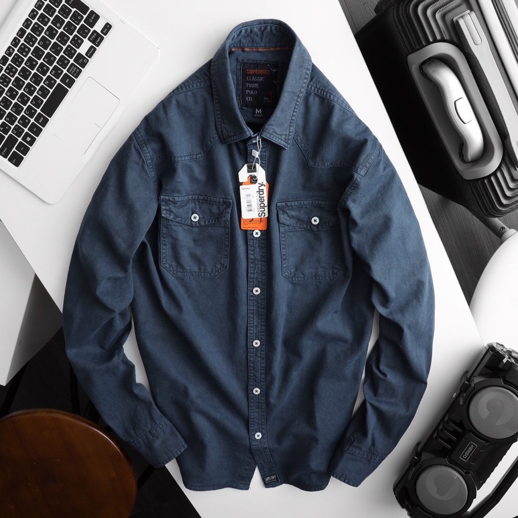 Sơ-mi Denim vải Kaki cực đẹp | BigBuy360 - bigbuy360.vn
