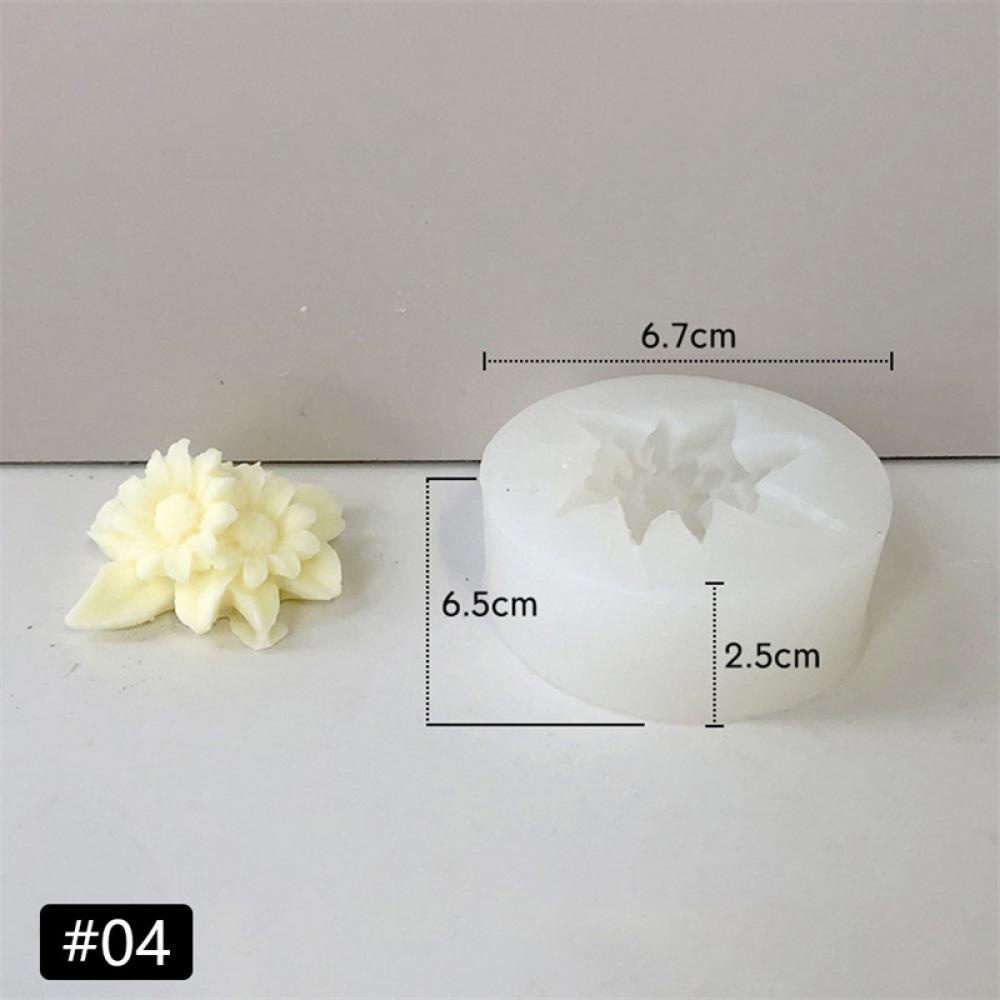 Khuôn Làm Nến Handmade Hình Hoa Hồng 3D L8W4