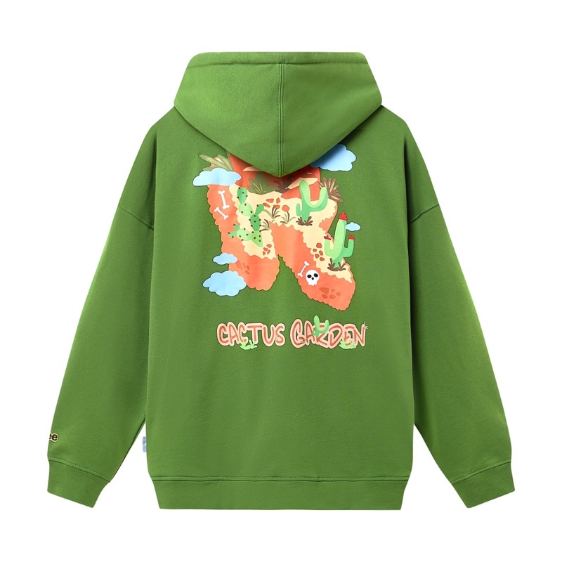 HOODIE ZIP CACTUS GARDEN MÀU XANH LÁ | BigBuy360 - bigbuy360.vn