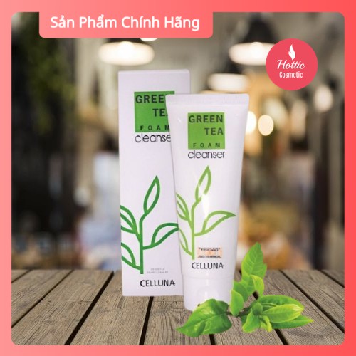 Sữa rửa mặt trà xanh làm sạch,sáng da celluna green tea