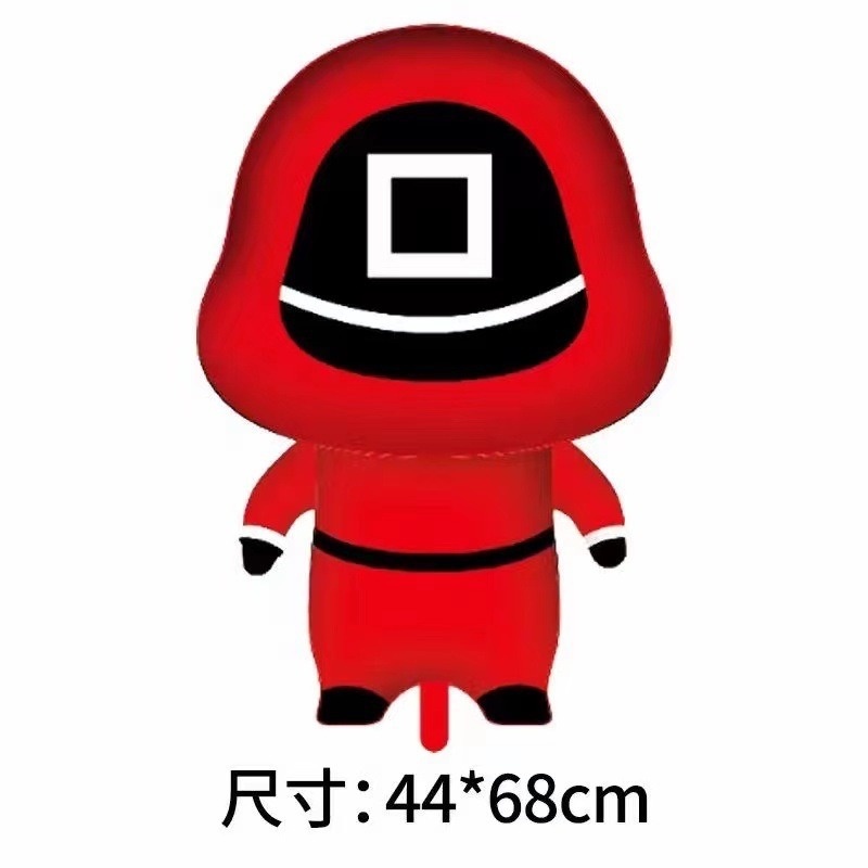 Bong bóng lá nhôm hình nhân vật phim trò chơi con mực dùng trang trí tiệc sinh nhật