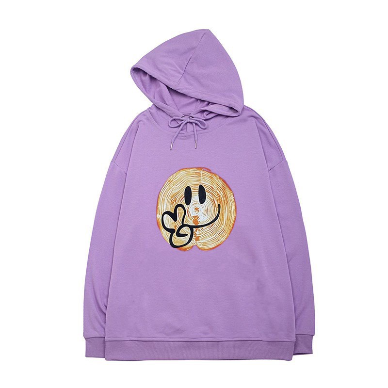 Áo nỉ hoodie In hình mặt cười Hi Hagu áo nỉ bông unisex nam nữ