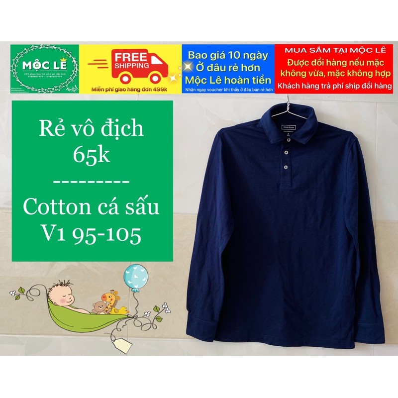 50-75kg Áo thun có cổ cotton cá sấu xuất dư club