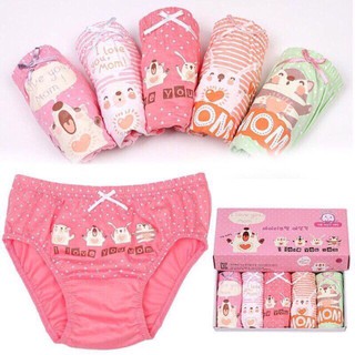 Set 5 Quần Lót COTTON Hàn Quốc cho  Bé Gái 9-40kg