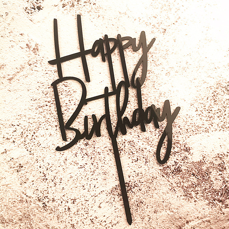 Phụ kiện trang trí bánh kem chữ happy birthday