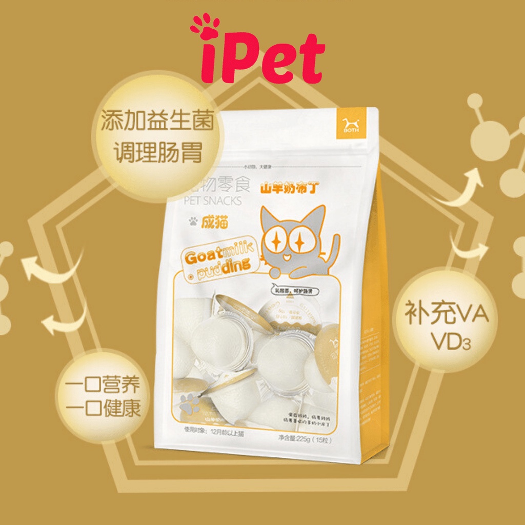 Viên Pudding Thạch Sữa Dê BOTH Thức Ăn Bổ Sung Canxi Cho Mèo Con Mèo Lớn - iPet Shop