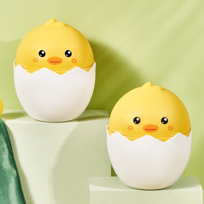 Thùng rác mini -để bàn SALE Thùng rác nhựa hình gà dễ thương đa năng -Decor bàn học Thùng đựng rác
