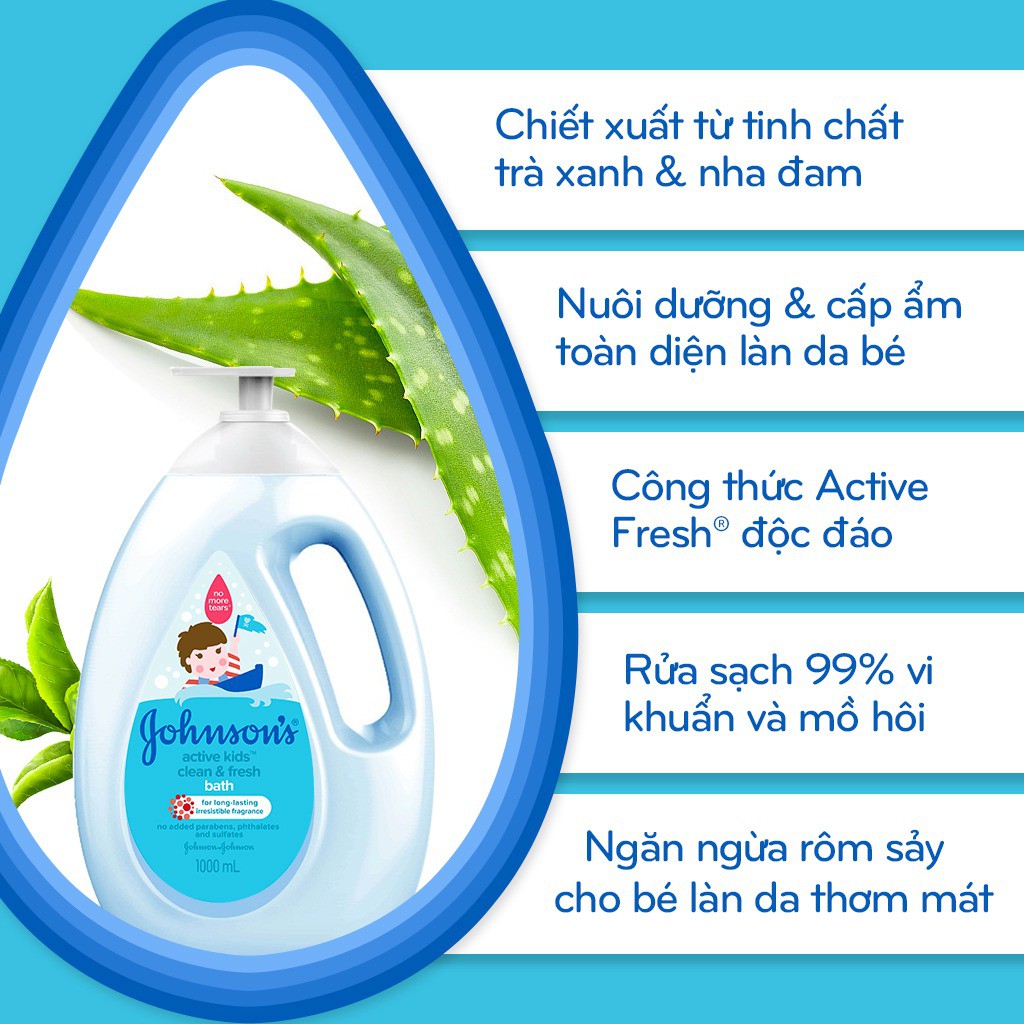 Sữa tắm Johnson's thơm mát năng động 1000ml - 100979990