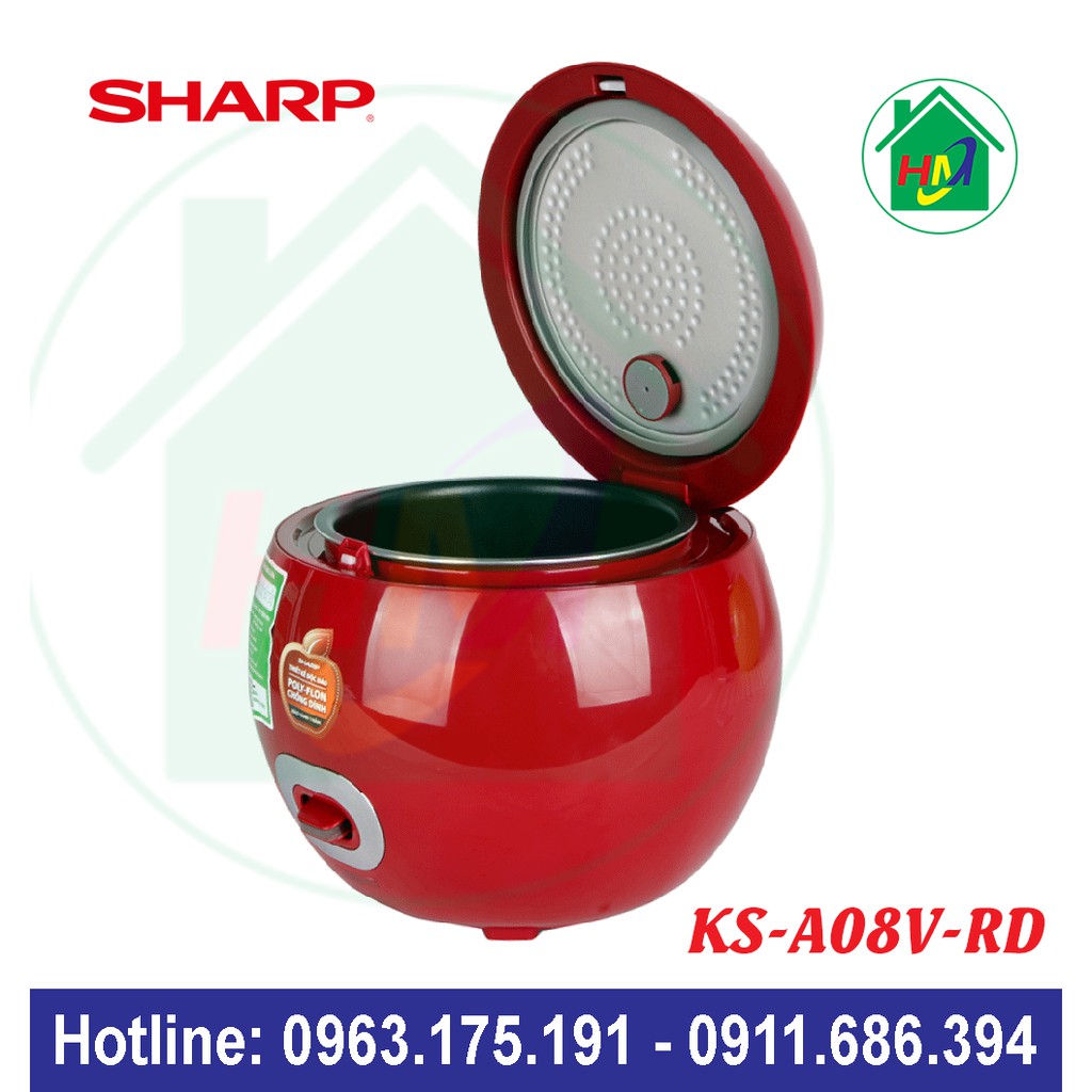 Nồi Cơm Quả Táo 0.72L Sharp KS-A08V