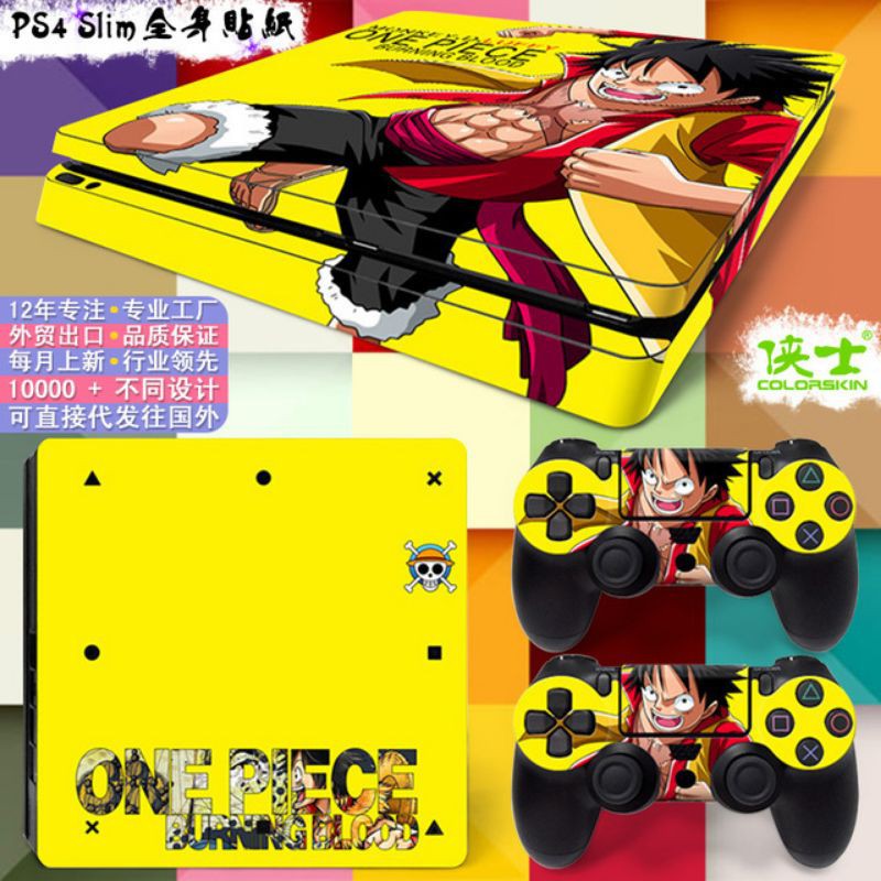 Miếng dán ps4 Slim one piece + Dragon ball