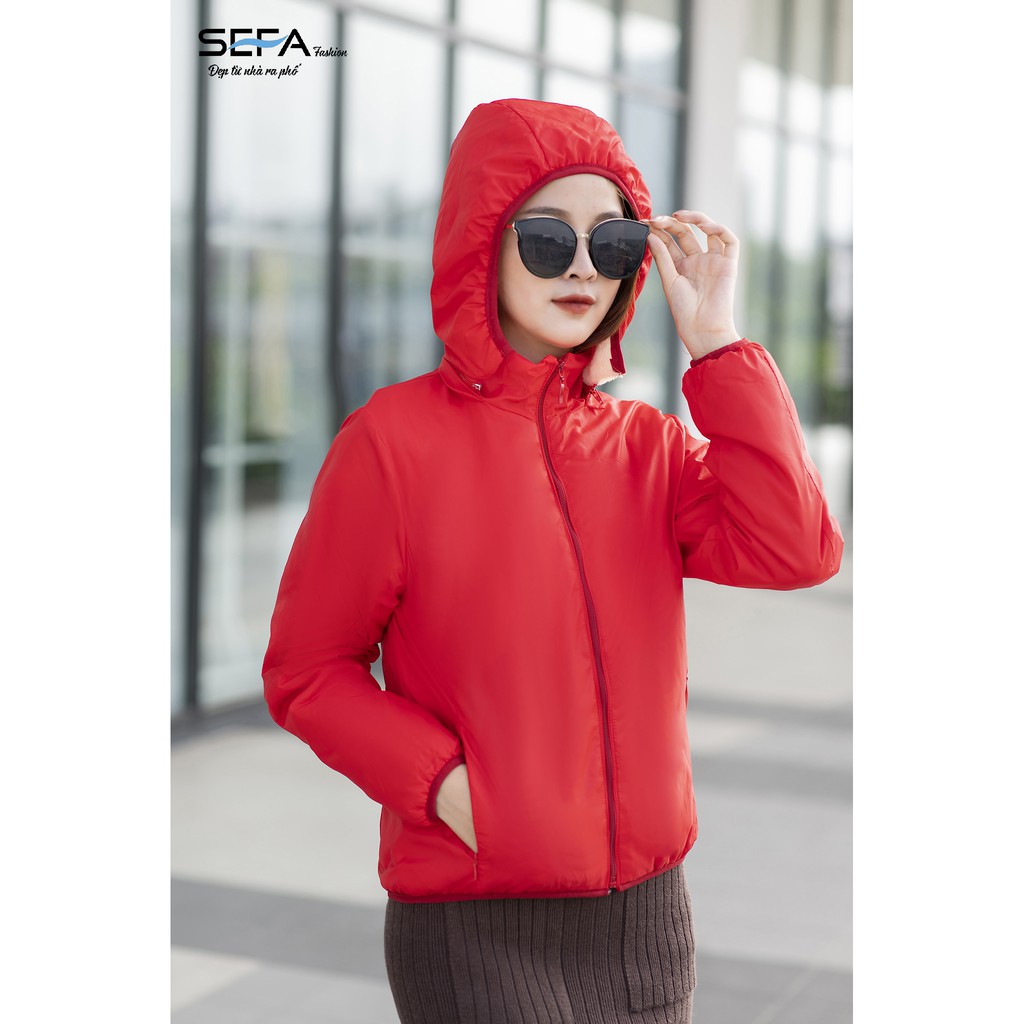 Áo phao lót lông SEFA mũ rời cao cấp