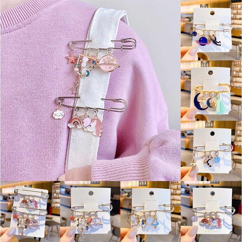 Set Ghim Cài Thắt Lưng Quần/ áo Cố định đính Nhiều Phụ Kiện Nhỏ Phong Cách Hàn Quốc Thời Trang Mùa Hè 2022