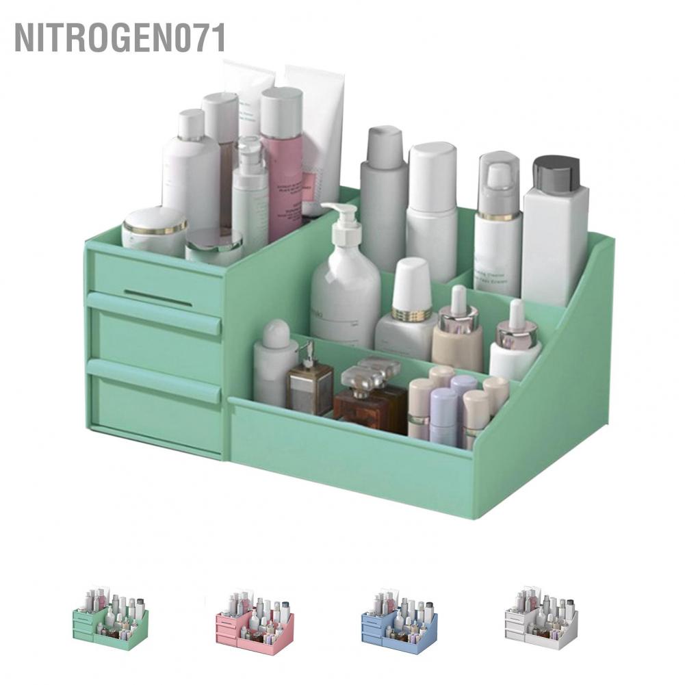 Hộp đựng đồ trang điểm/ mỹ phẩm có ngăn kéo bằng nhựa đa năng cho nhà tắm