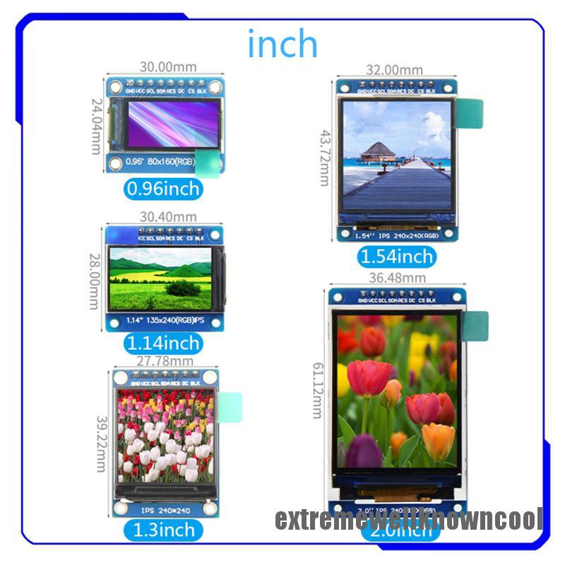 Mô Đun Màn Hình Lcd Tft Ips 0.96 / 1.14 / 1.3 / 1.54 / 2.0 Inch Cho Arduino Raspberry Pi