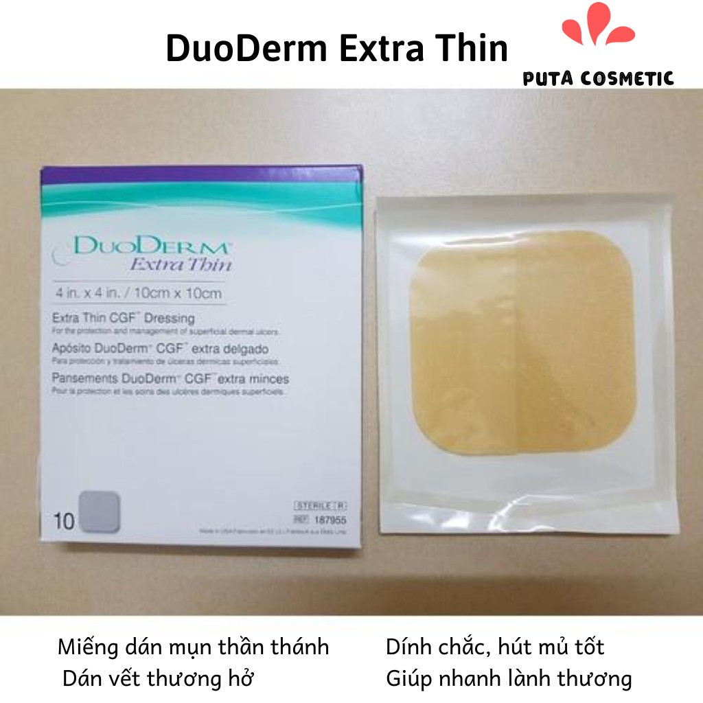 Miếng dán mụn Duoderm Extra Thin 10cm*10cm | Hàng chính hãng Convatec USA