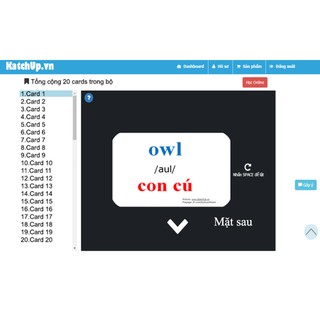 Flashcard tiếng Anh cho bé KatchUp - Con vật
