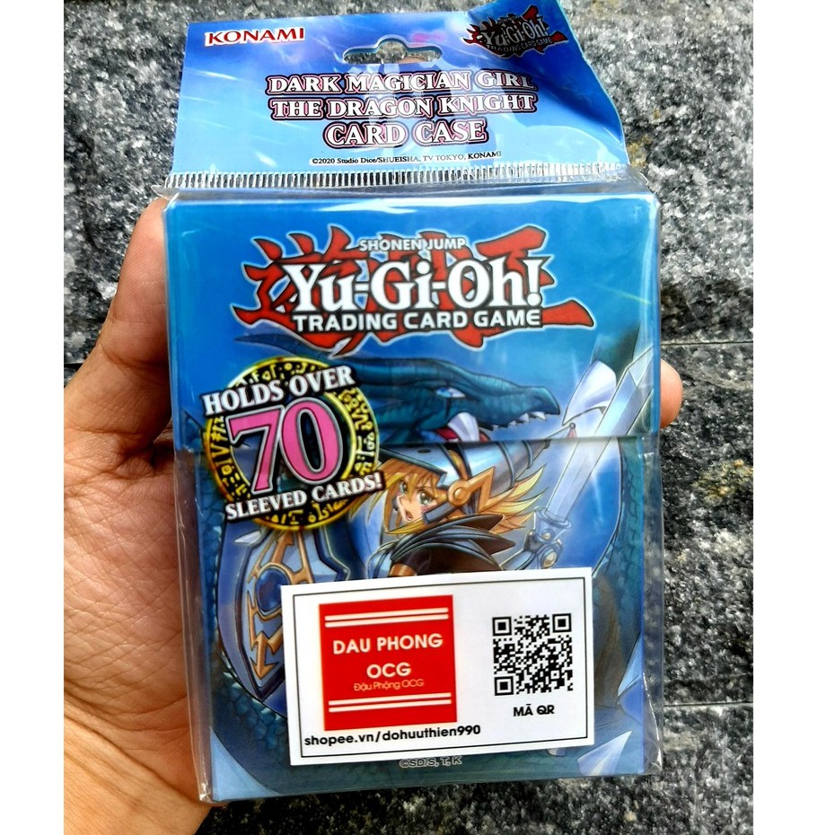 [ ĐỖ LẠC ] HỘP ĐỰNG BÀI YUGIOH DARK MAGICIAN GIRL THE DRAGON KNIGHT  CHÍNH HÃNG KONAMI SẢN XUẤT - SỨC CHỨA 70 LÁ BÀI