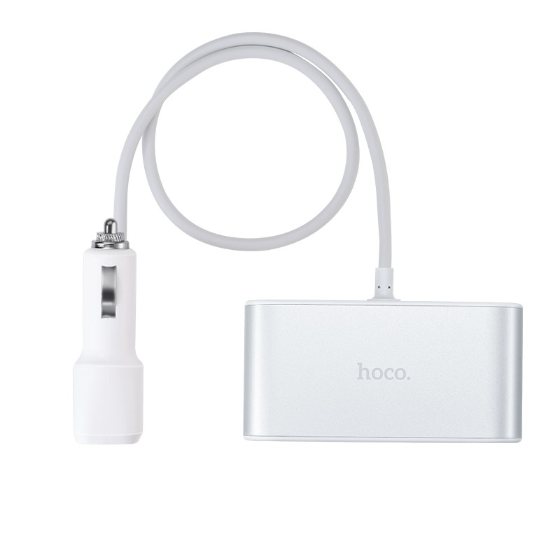 HOCO Z13 - Ổ Cắm Sạc Xe Hơi - 2 Cổng USB, 3 Tẩu Cắm Sạc