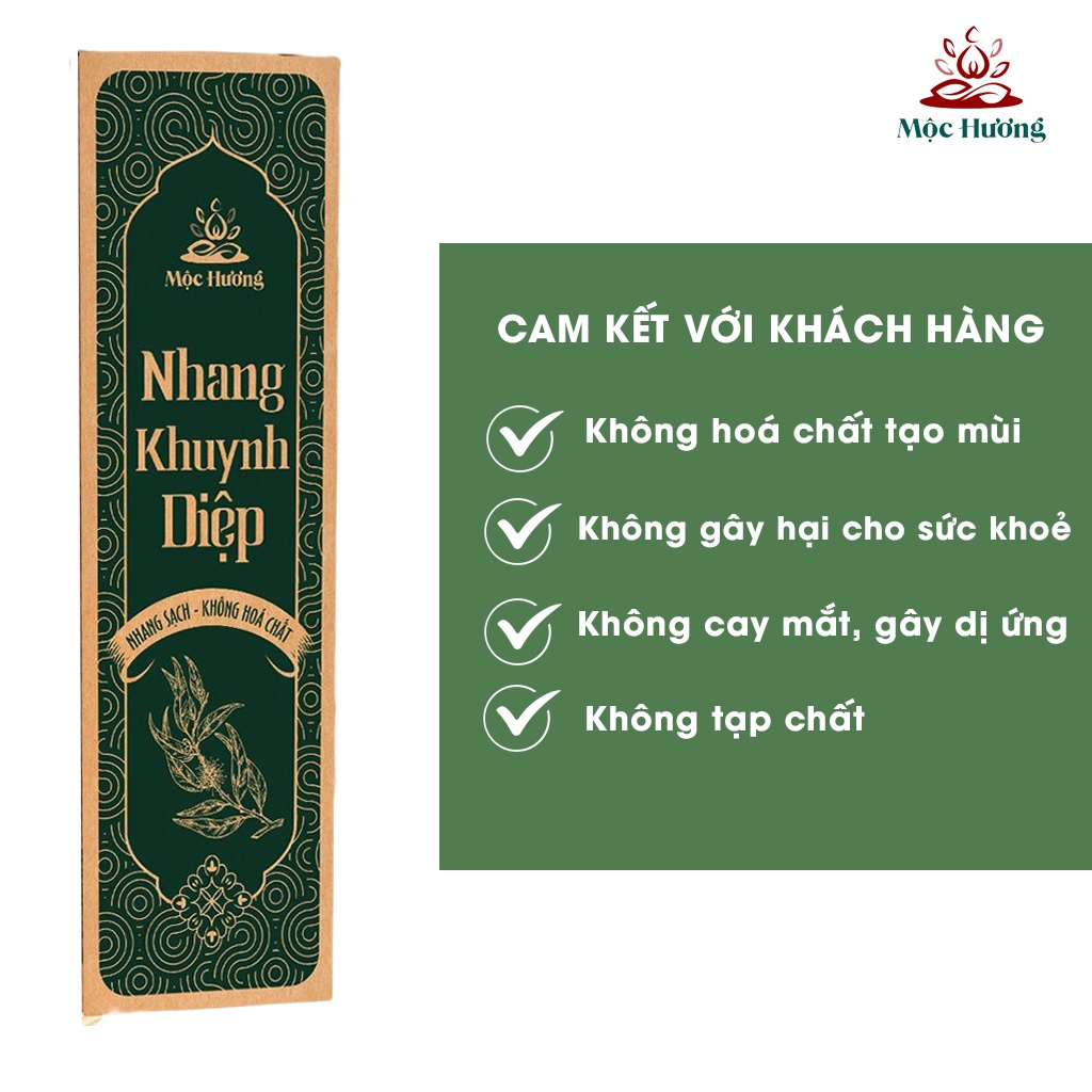 Nhang Khuynh diệp Nhang Thiên Nhiên Sạch Mộc Hương Nhang Thơm Ít Khói 100% Tự Nhiên Hộp 120 Cây 20 30 40cm