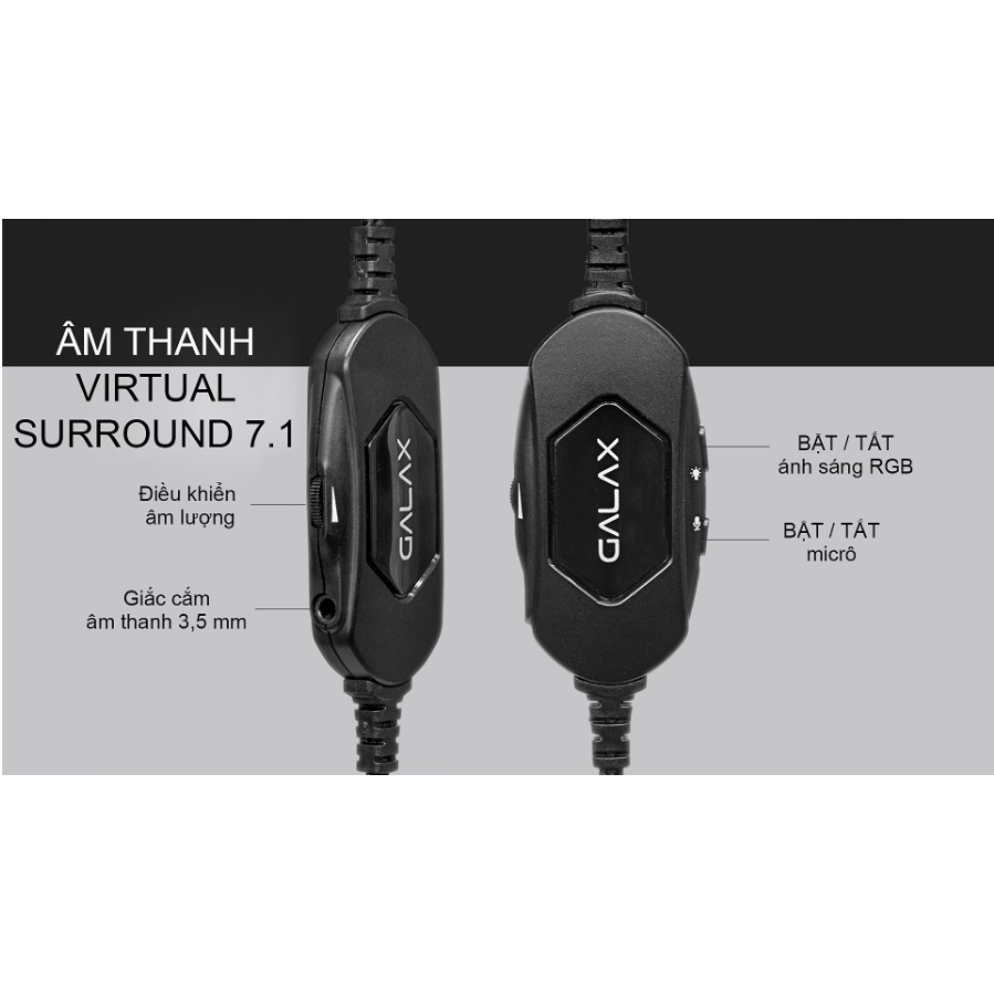 Tai Nghe Gaming Galax SONAR 04W, hàng chính hãng, bh 12 tháng