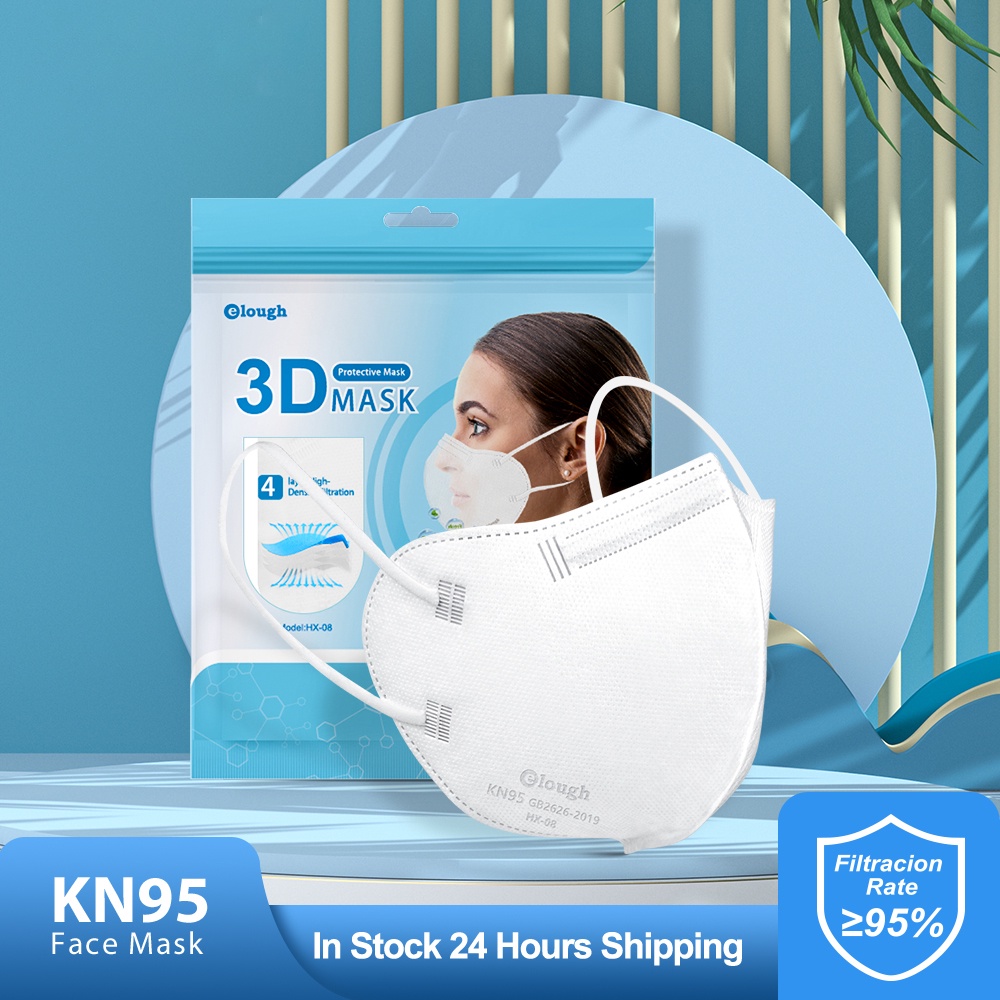 Bộ 10/20/50 Khẩu Trang ffp2 kn95 4 Lớp Hình Trái Tim Bảo Vệ