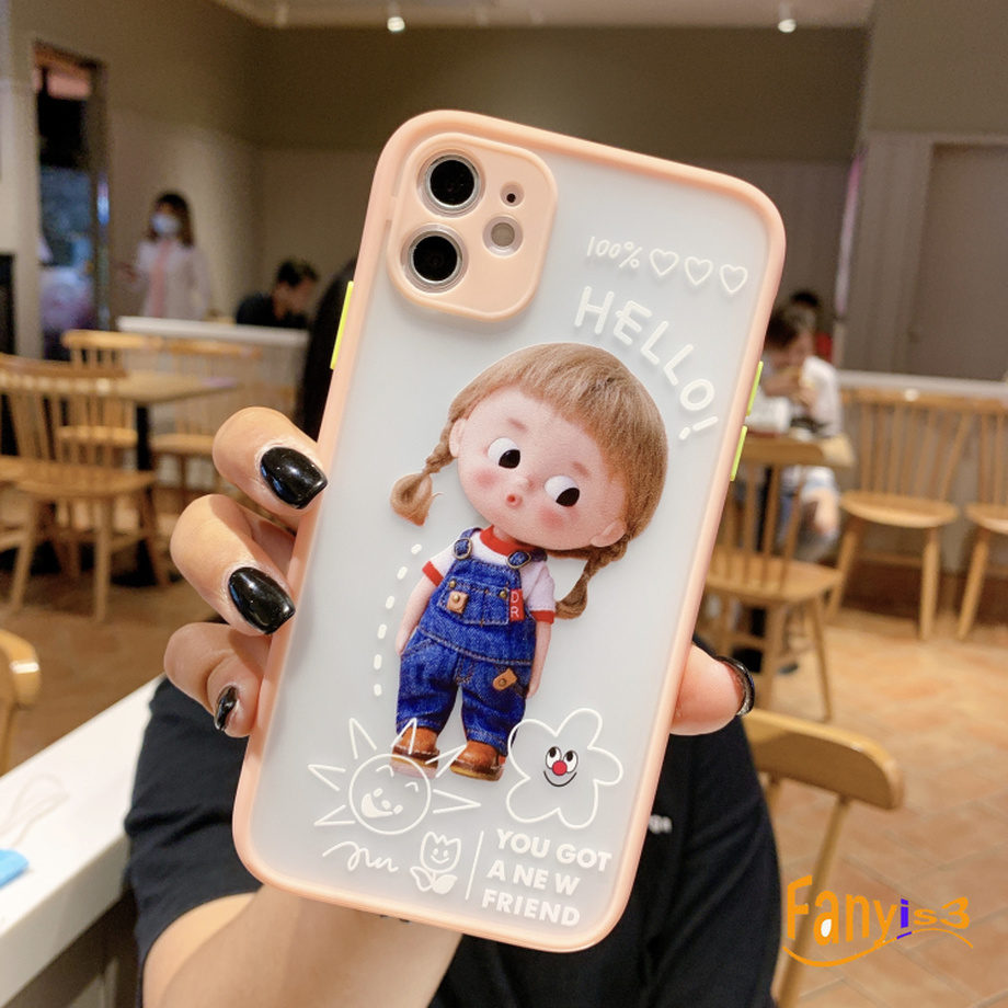 Iphone 8 7 6 6s Plus Ốp Lưng Điện Thoại Nhựa Mềm Hình Cô Gái Đáng Yêu | BigBuy360 - bigbuy360.vn