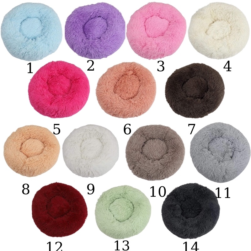 Nệm cho chó mèo-ổ đệm lông tròn cao cấp-familypetshop.vn