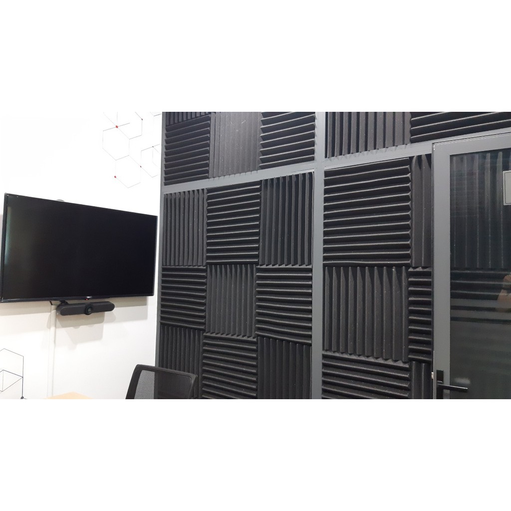 Mút tam giác cách âm - tiêu âm 50 x 50 cho phòng thu âm, phòng karaoke, phòng livestream.bay...