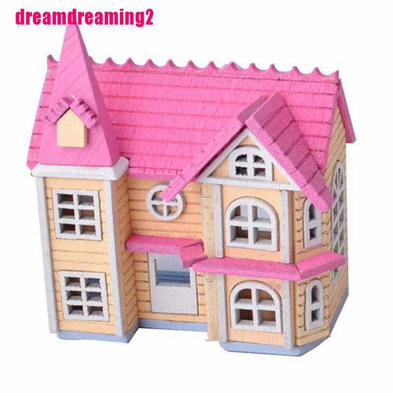 Mô Hình Ngôi Nhà Búp Bê Mini Bằng Gỗ Tỉ Lệ 1 / 12