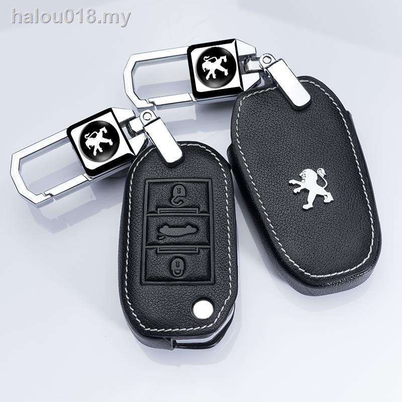 Bao da bảo vệ chìa khóa xe hơi Peugeot 308 408 508 301 307 3008 4008 5008