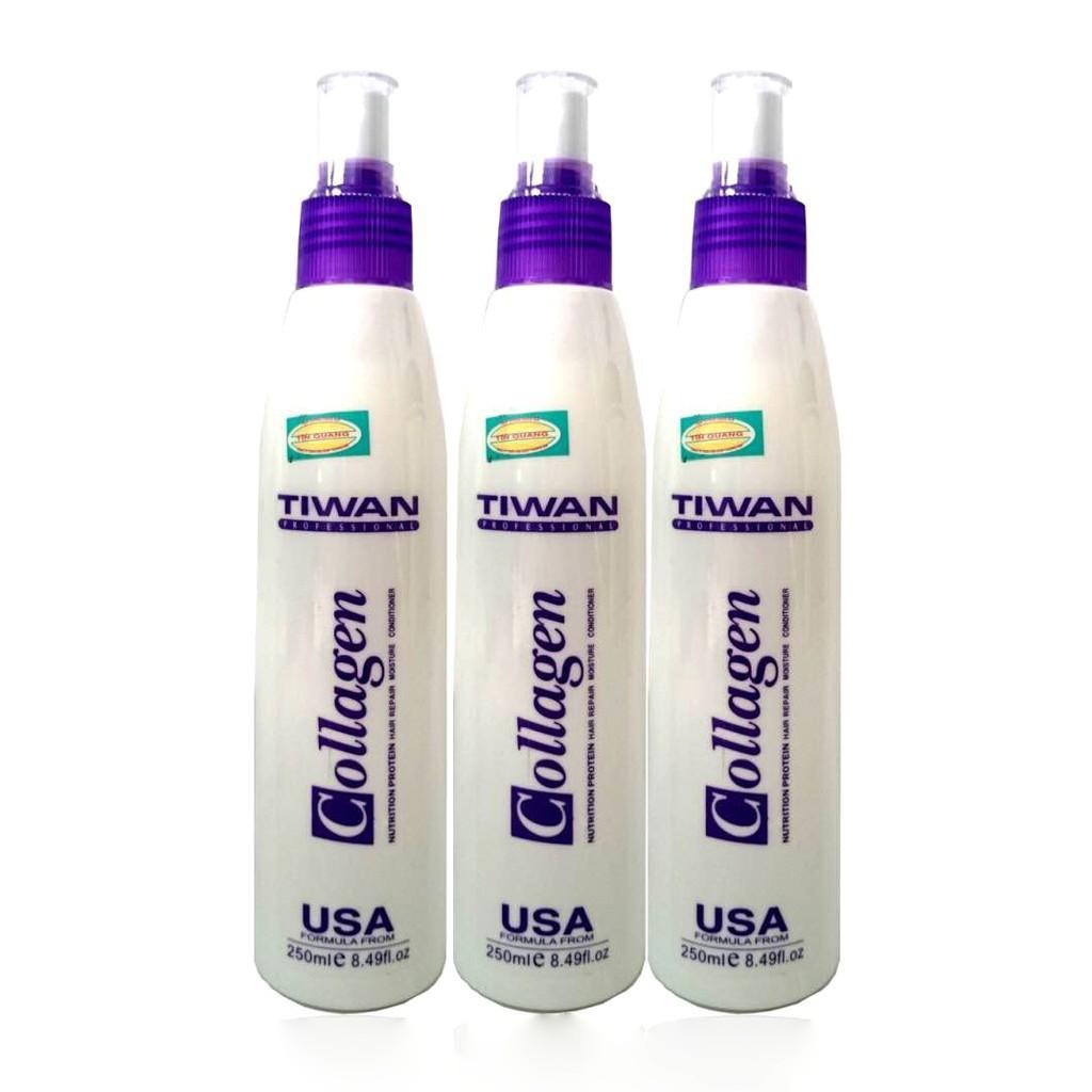 Comb 2 chai Nước xịt dưỡng tóc Tiwan collagen 250ml