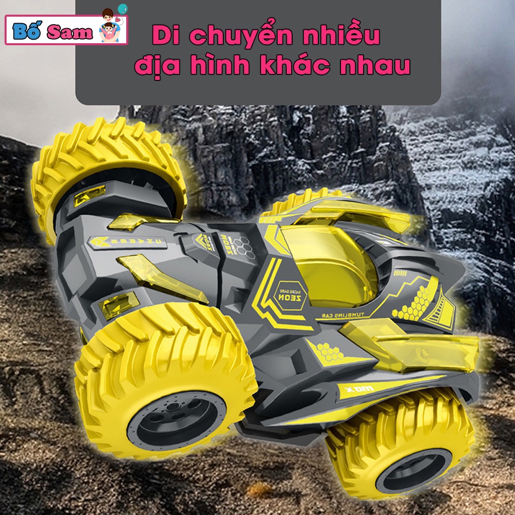 Ô tô đồ chơi xe địa hình đầu xoay 360 độ, xe ô tô bánh đà cao cấp cho bé Shop Bố Sam