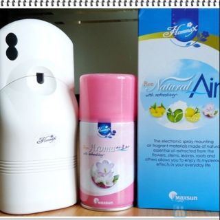Máy xịt nước hoa tự động Hommax + bình xịt nước hoa Hàn Quốc chính hãng, dùng được 1000 lần