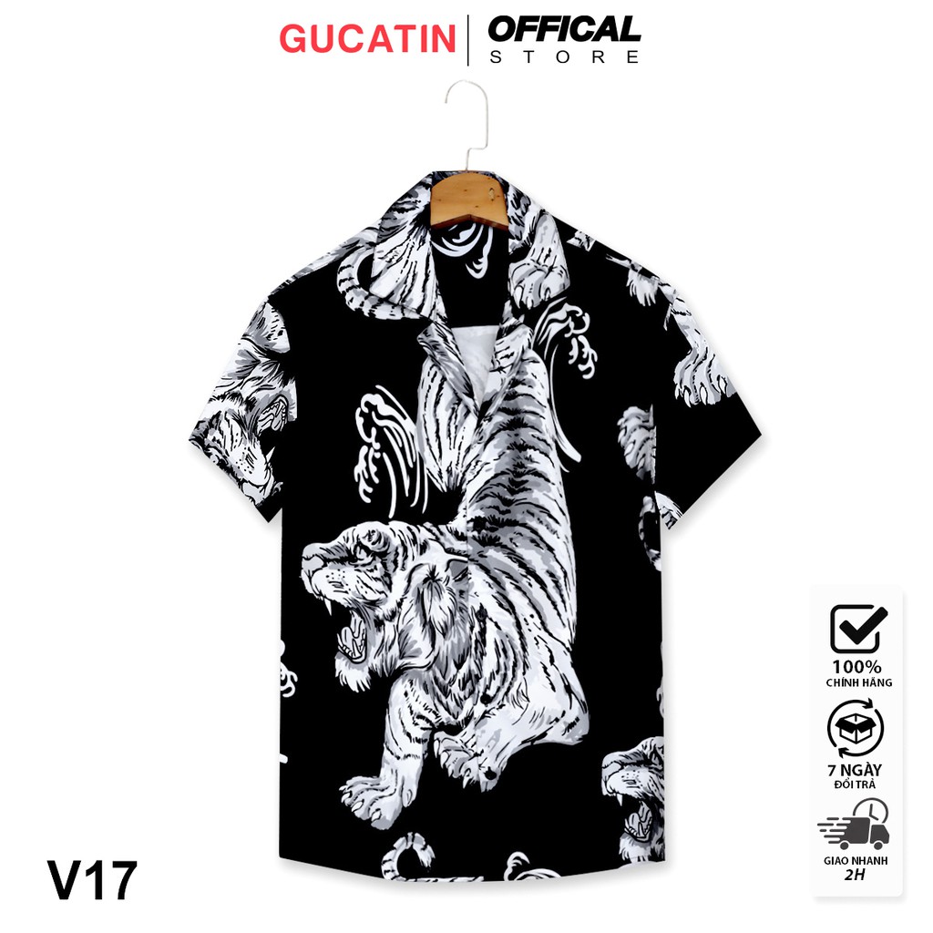 Áo sơ mi GUCATIN nam nữ form rộng, áo unisex vải lụa xịn thoáng mát | BigBuy360 - bigbuy360.vn