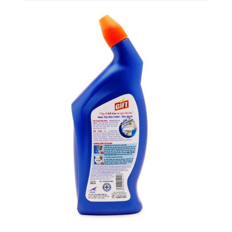 Nước Tẩy Bồn Cầu Toilet Nhà Vệ Sinh Gift Đậm Đặc Chai 900ml và 600ml