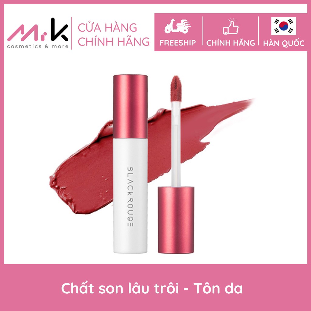 Son kem Black rouge Cotton Lip Color Rose Macaroon chính hãng Hàn Quốc chất son mịn, lâu trôi, tôn da