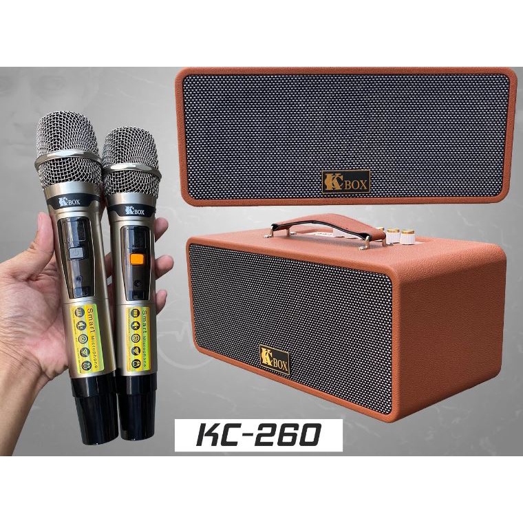 Loa KC BOX, KC260 Mẫu Mới 2022 Tặng Kèm 2 Micro Không Dây, Loa KC260, KC 260