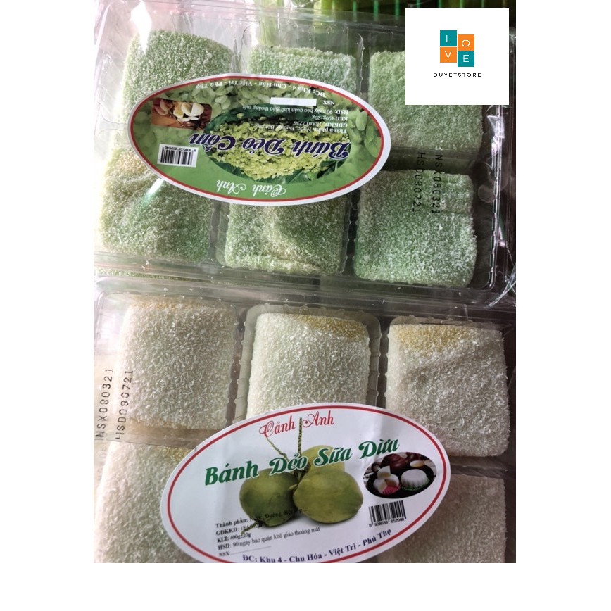 Bánh ăn vặt: Bánh dẻo sữa dừa, Bánh dẻo cốm, Bánh cốm đặc sản Hà Nội
