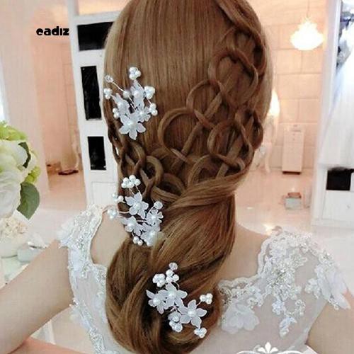 Kẹp tóc cô dâu đính hạt ngọc trai màu trắng độc đáo